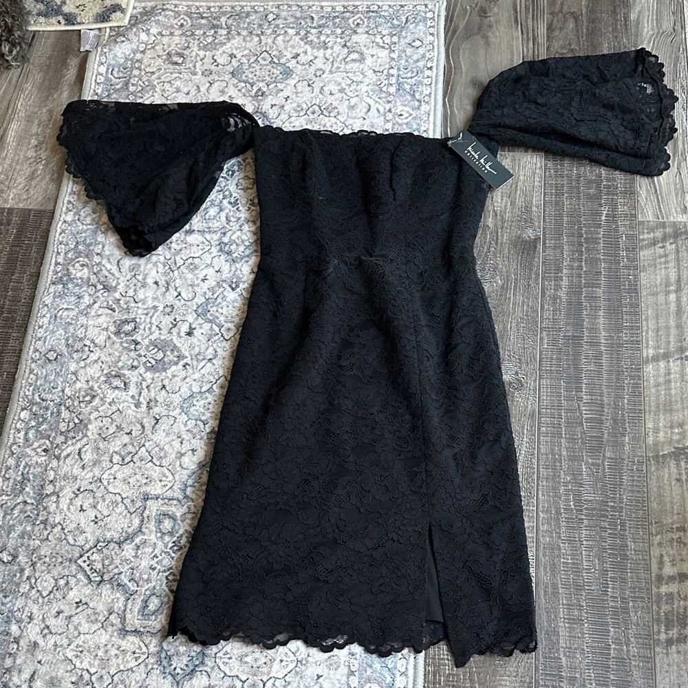 Elegant Black Off the shoulder fitted Dress